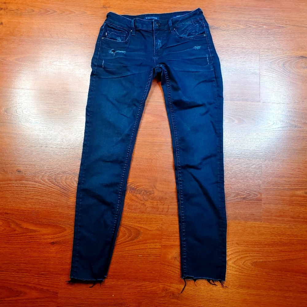 Vigoss The Jagger Skinny Low Rise Black Stretch Di